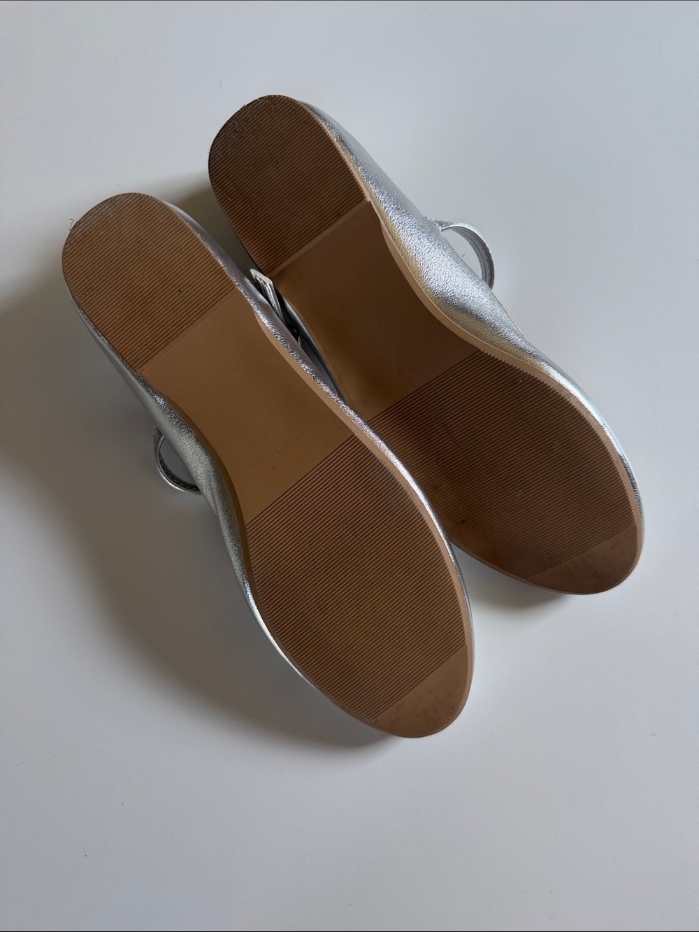 Madden Girl Metallic Silver Mary Jane Flats - Picture 3 of 5